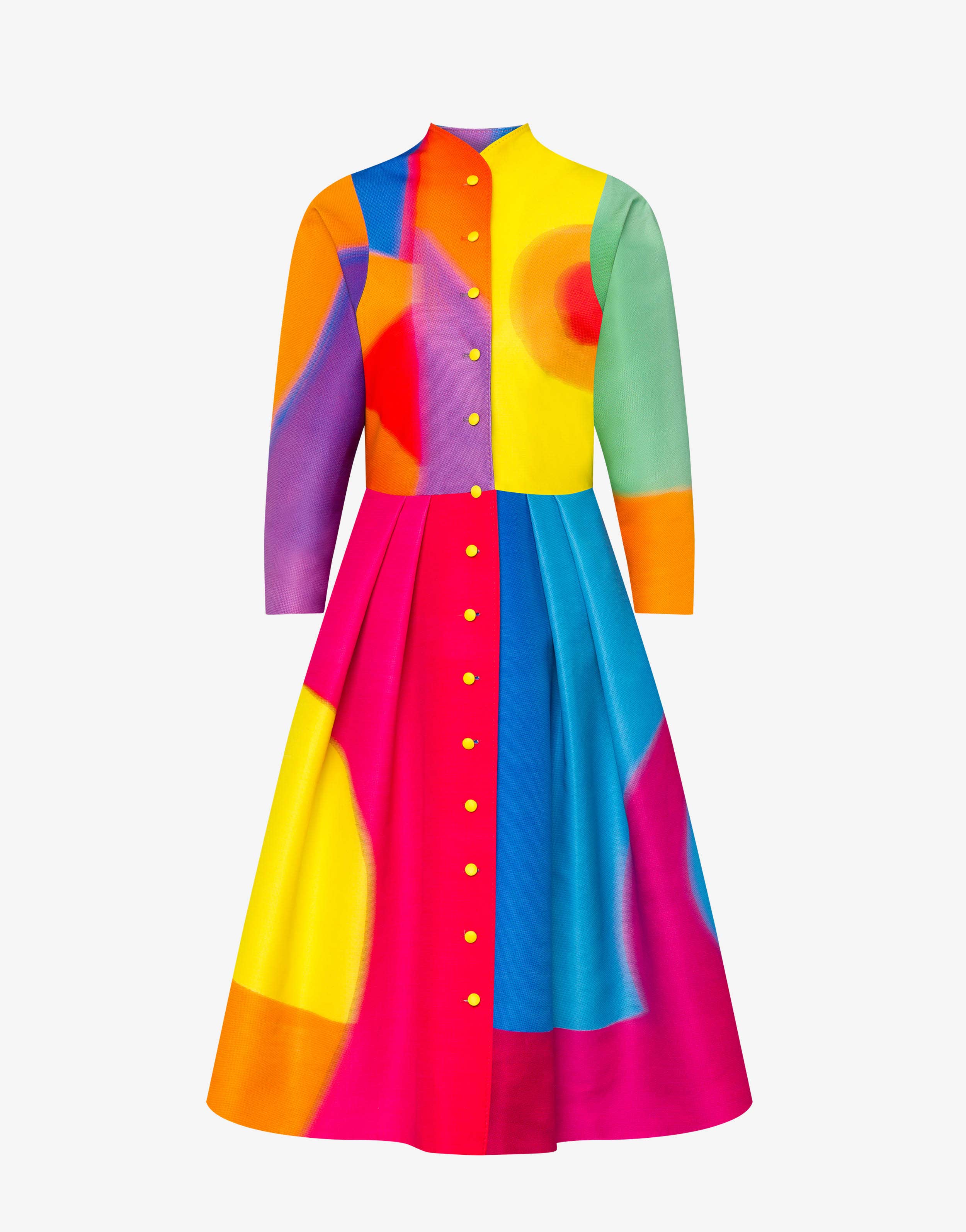 Vestido de duquesa Projection Print | Moschino Official Store